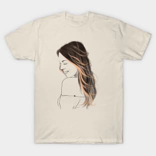 portrait of a girl with pencil T-Shirt